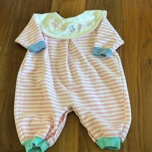 Baby IZOD little girls outfit 3-6 mo. Chip paint on one snap in back
